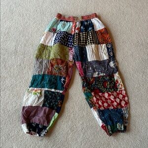 Fun hippie pants!!  Size s/m cotton patterned pants